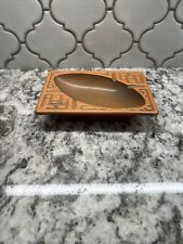 Hyalyn Ashtray RARE Orange Pottery 703 USA MADE Vintage 1950s picture