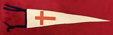 Vintage Crusade Style Pennant 23 Inch Red Cross Catholic Christian Old picture