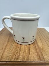 Vintage Hartstone Pottery Coffee Mug Red Heart Flower Pattern USA 1982 picture