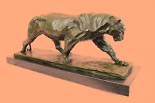 Bugatti African Lioness Wildlife Animal Bronze Statue Marble Figure Art Figure picture