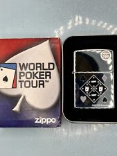 Vintage 2007 World Poker Tour High Polished Chrome Zippo Lighter NEW picture