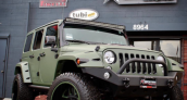Amber Rose green jeep