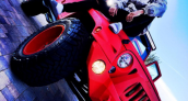Chris Brown Red Jeep Wrangler