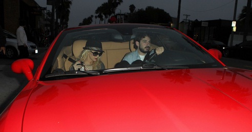 Christina Aguilera and Hubby Cruise Their New Ferrari California