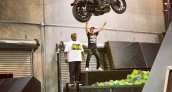 Drama Jumping His Harley