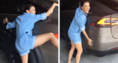 Eva Longoria Tesla Model X