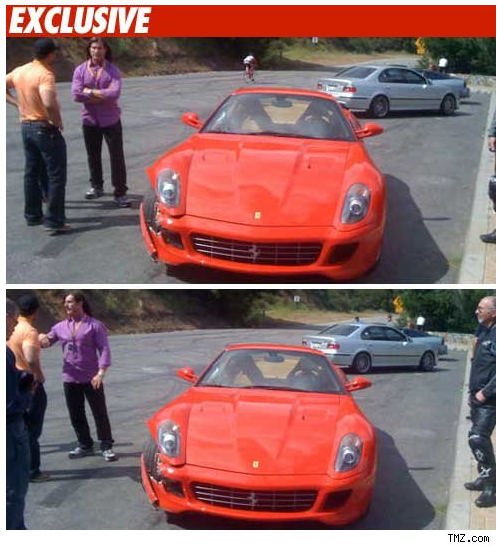 Fabio Wrecks His Ferrari 599 Fabio Wrecks His Ferrari 599