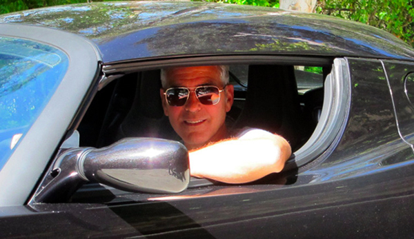 George Clooney - Tesla Roadster