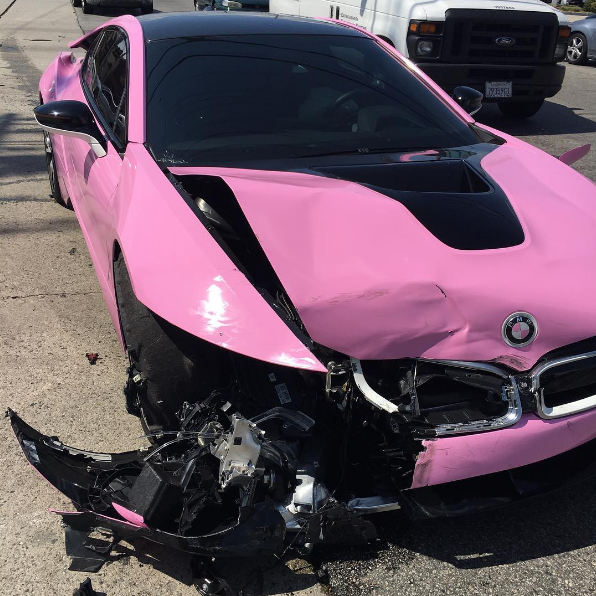 Jeffree Star BMW i8 Crash