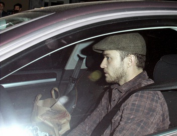 Justin Timberlake in his Audi S8