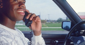 Ken Griffey Jr Pimpin the Car Phone in a BMW