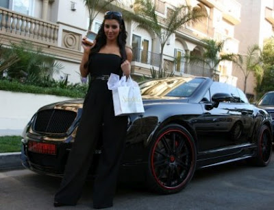 Kim Kardashian loves her black and better Bentley. 