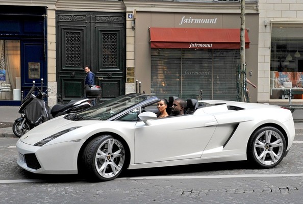 Kim Kardashian Kanye West Lamborghini