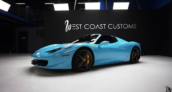 Kylie Jenner Blue Ferrari 458 Spyder
