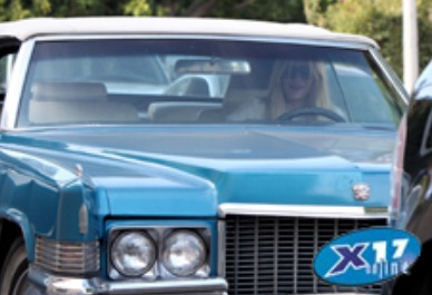 Mischa Barton in her Old-School Cadillac. Mischa Barton in her Old-School Cadillac.