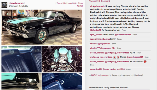 Nicky Diamonds Chevy El Camino