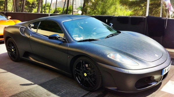 The Game in his leather Ferrari F430