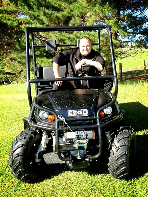 kim dotcom electric golf cart