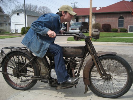 Mike Wolfe on a Rusty Motorcycle