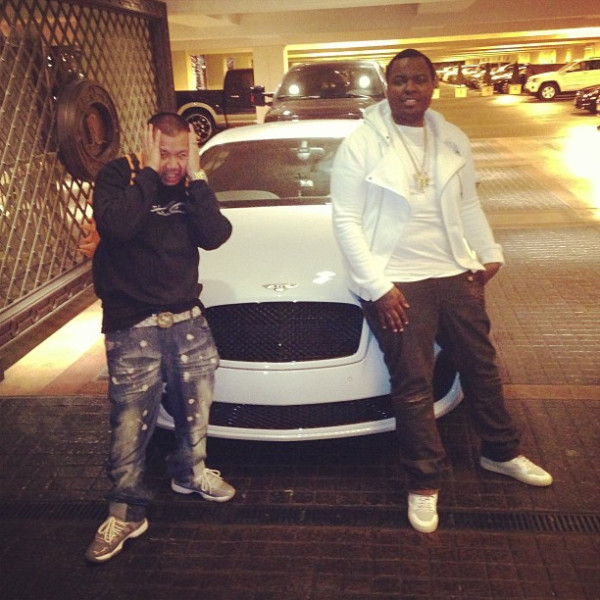 sean kingston while bentley continental GT Coupe