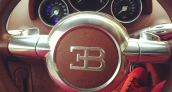 the game posing in Bugatti